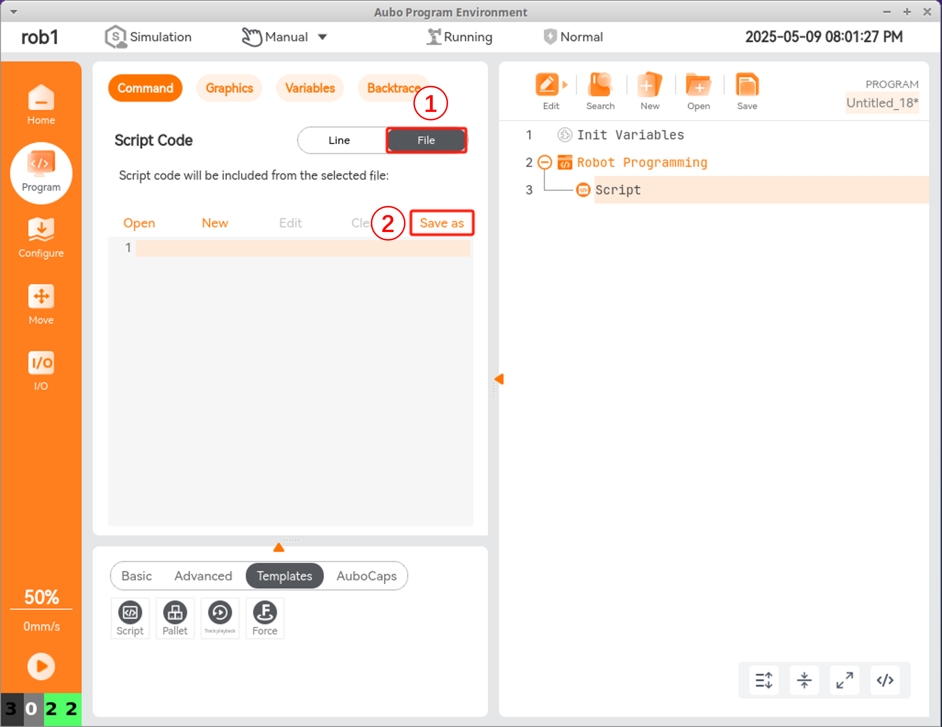 Save Script File